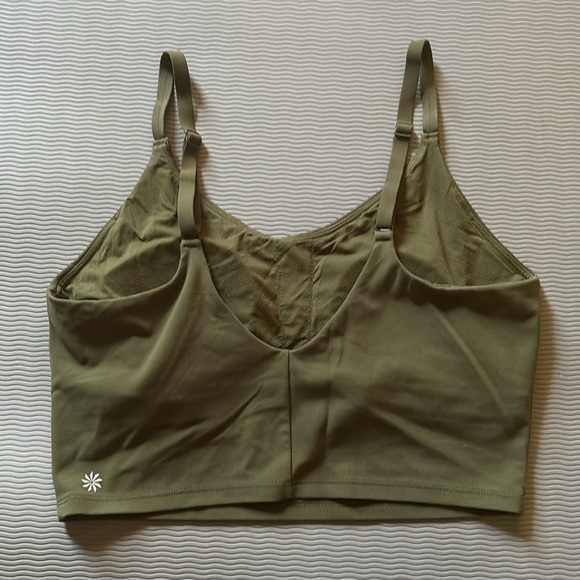 Athleta Crop Tank Sports Bra M Green - Picture 6 of 6